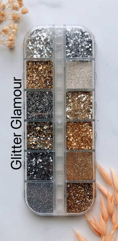 Epoxy Resin Giethars Glitters Glitter Glamour met tekst